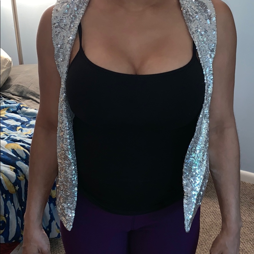 COPY - Twisted Heart sequin vest
